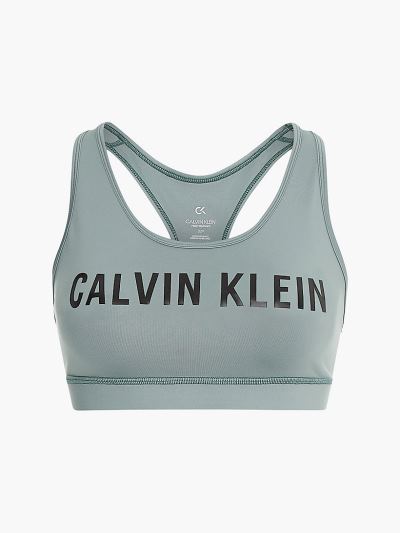 Calvin Klein Ruhák HU165303 | Calvin Klein Medium Impact Női Sportmelltartó Zöld